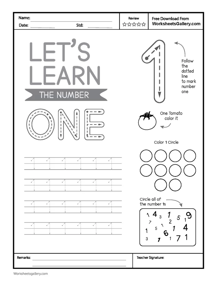 Essential Number 1 Tracing: A Fantastic Start for Early Learners