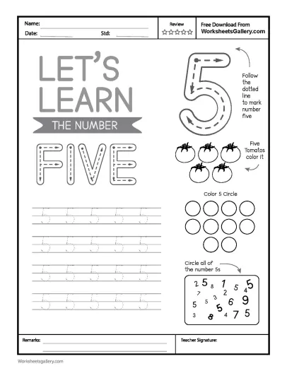 8 Fantastic Steps for Number 5 Tracing: Early Math Mastery