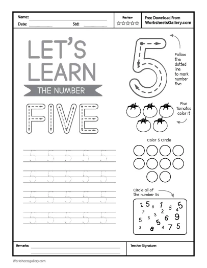 8 Fantastic Steps for Number 5 Tracing: Early Math Mastery
