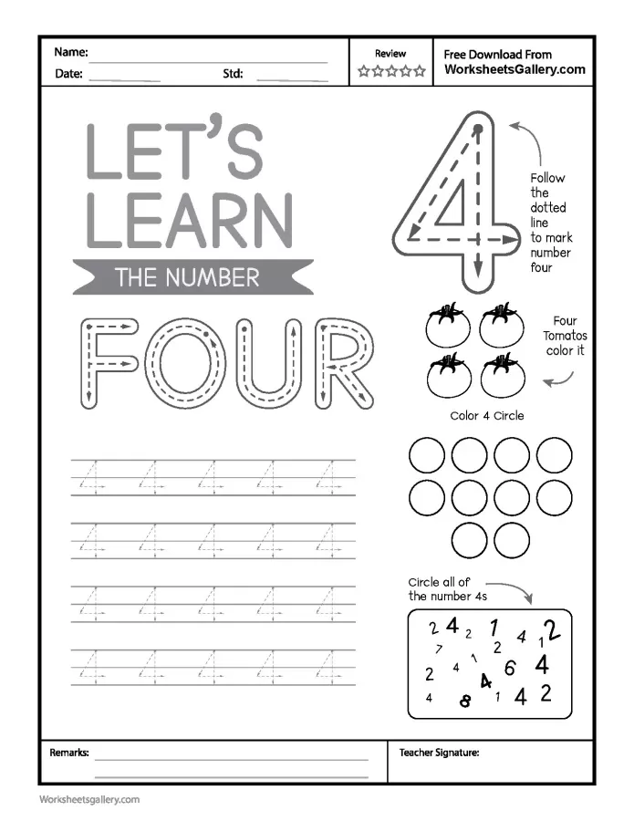Fun Number 4 Tracing: 10 Remarkable Steps for Math Brilliance