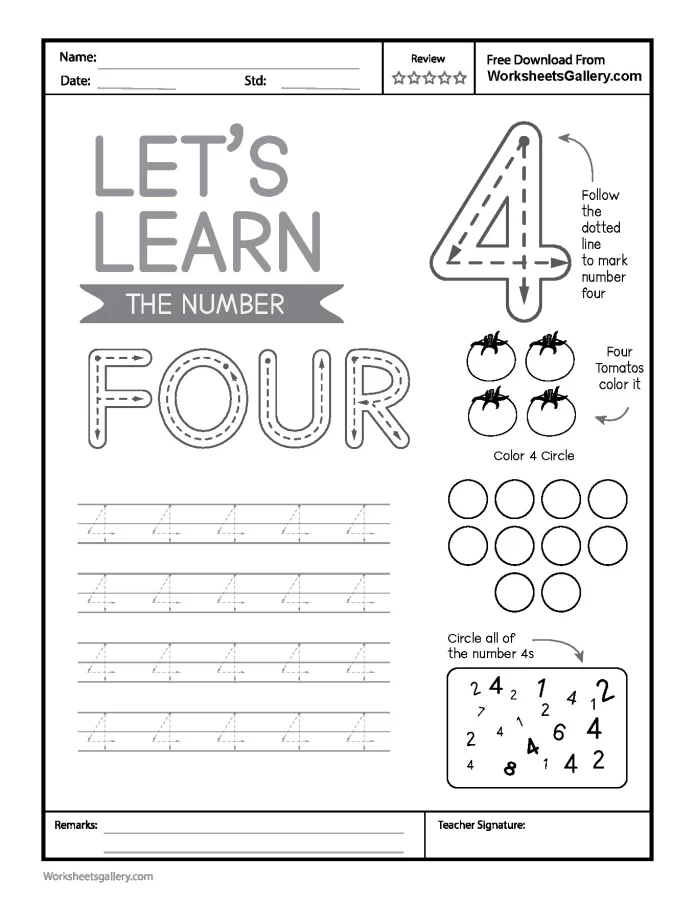 Fun Number 4 Tracing: 10 Remarkable Steps for Math Brilliance