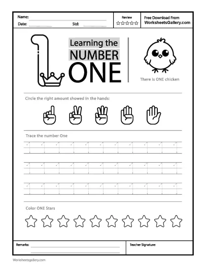 Trace Number 1 Worksheet: 10 Brilliant Steps for Early Math Triumph!