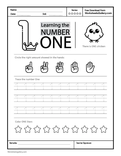 Trace Number 1 Worksheet: 10 Brilliant Steps for Early Math Triumph!