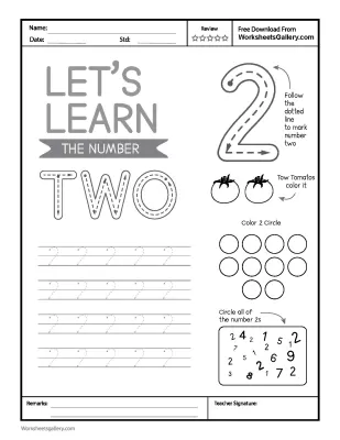 Master Number 2 Tracing With This Sensational New Worksheet