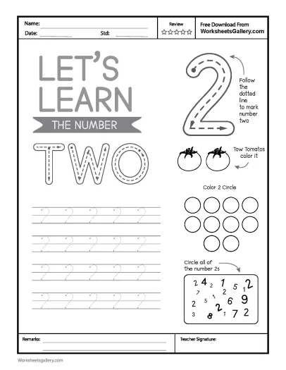 Master Number 2 Tracing With This Sensational New Worksheet