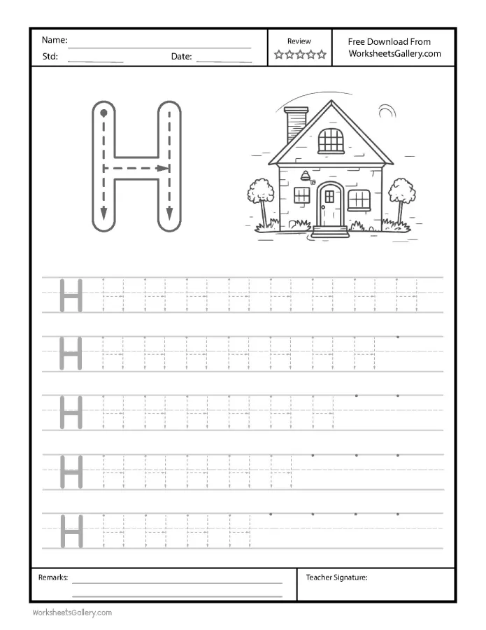 Master the Mighty Letter H Tracing: 7 Steps to Early Writing!