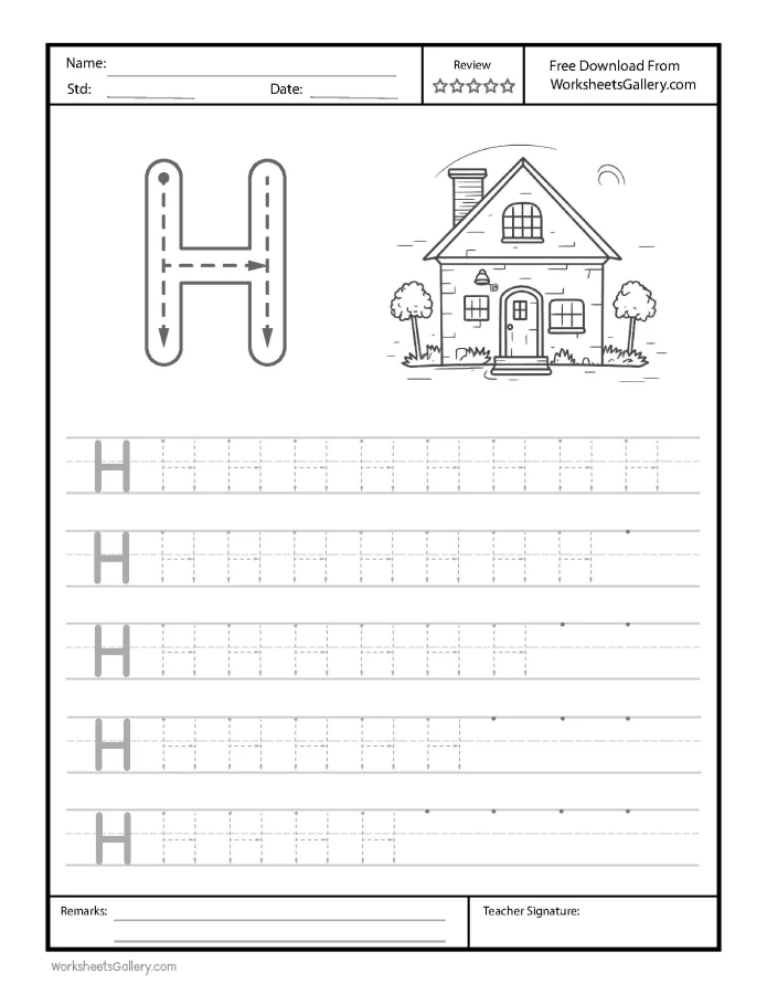 Master the Mighty Letter H Tracing: 7 Steps to Early Writing!