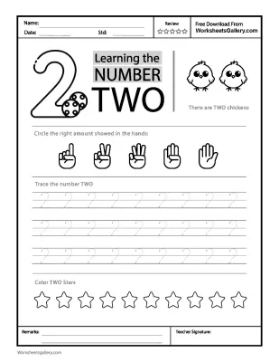 Trace Number 2 Worksheet: 5 Brilliant Steps to Early Math Mastery