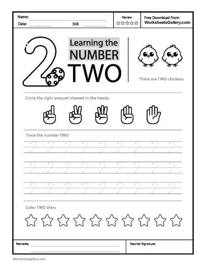 Trace Number 2 Worksheet: 5 Brilliant Steps to Early Math Mastery