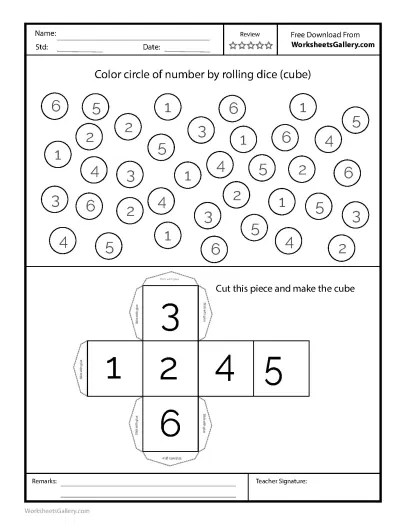 Number 1 to 6 Dice Game: Fun & Challenging Math Practice!