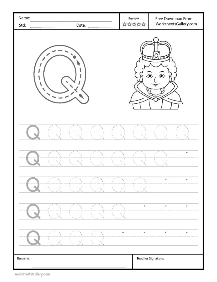 Queen's Letter Q Tracing: 7 Awesome Steps for Kids!