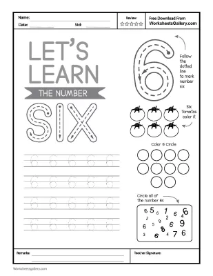 Superb Number 6 Tracing: A Fun Path to Early Math Mastery