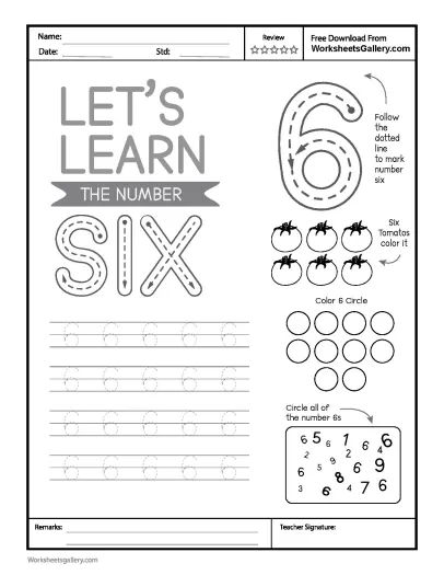 Superb Number 6 Tracing: A Fun Path to Early Math Mastery