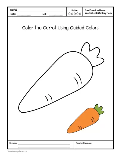 Vibrant Carrot Coloring: 5 Fun Steps for Fine Motor Skills