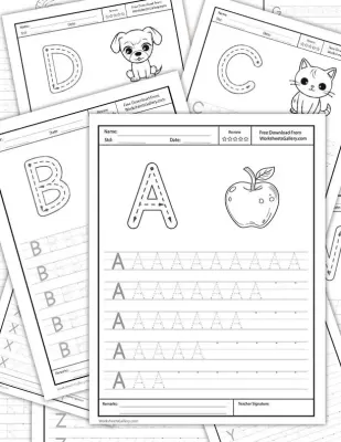 26 Amazing A to Z Alphabets Tracing Worksheets for Kids