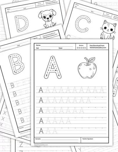 26 Amazing A to Z Alphabets Tracing Worksheets for Kids