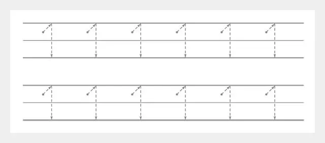 A simple, black and white tracing worksheet with two rows of dotted number 1s, each featuring a starting dot and directional arrows to guide handwriting practice.