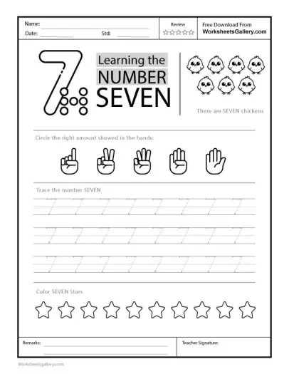 7 Powerful Trace Number 7 Worksheet Activities