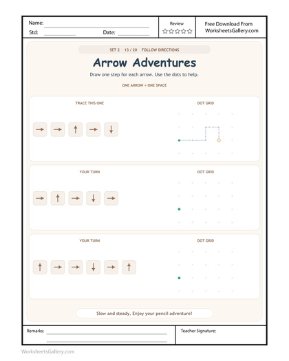 Arrow Step Drawing: 5 Brilliant One-Space Direction Games