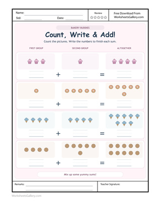 Bakery Double Batch: 6 Brilliant Picture Sum Activities