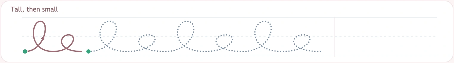 Tall then small loop model showing alternating heights