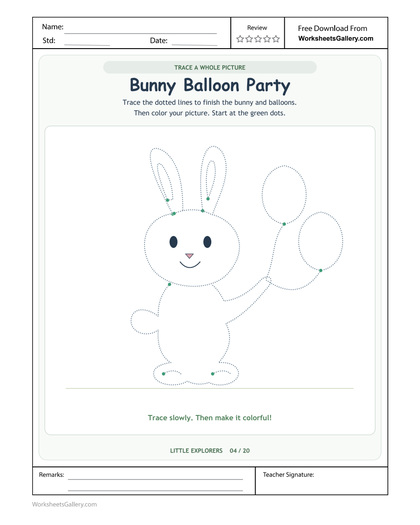 Bunny Picture Tracing: 3 Joyful Outline Adventures