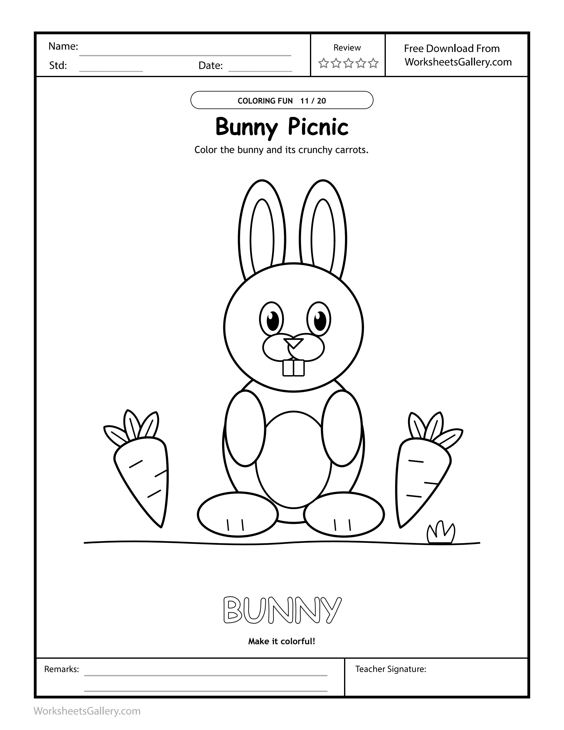 Bunny Picnic Colors: 4 Brilliant Carrot-Story Games