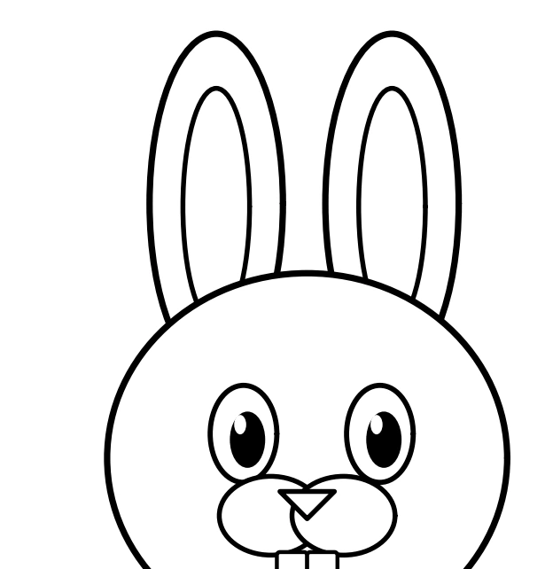 Two long rabbit ears with inner outlines