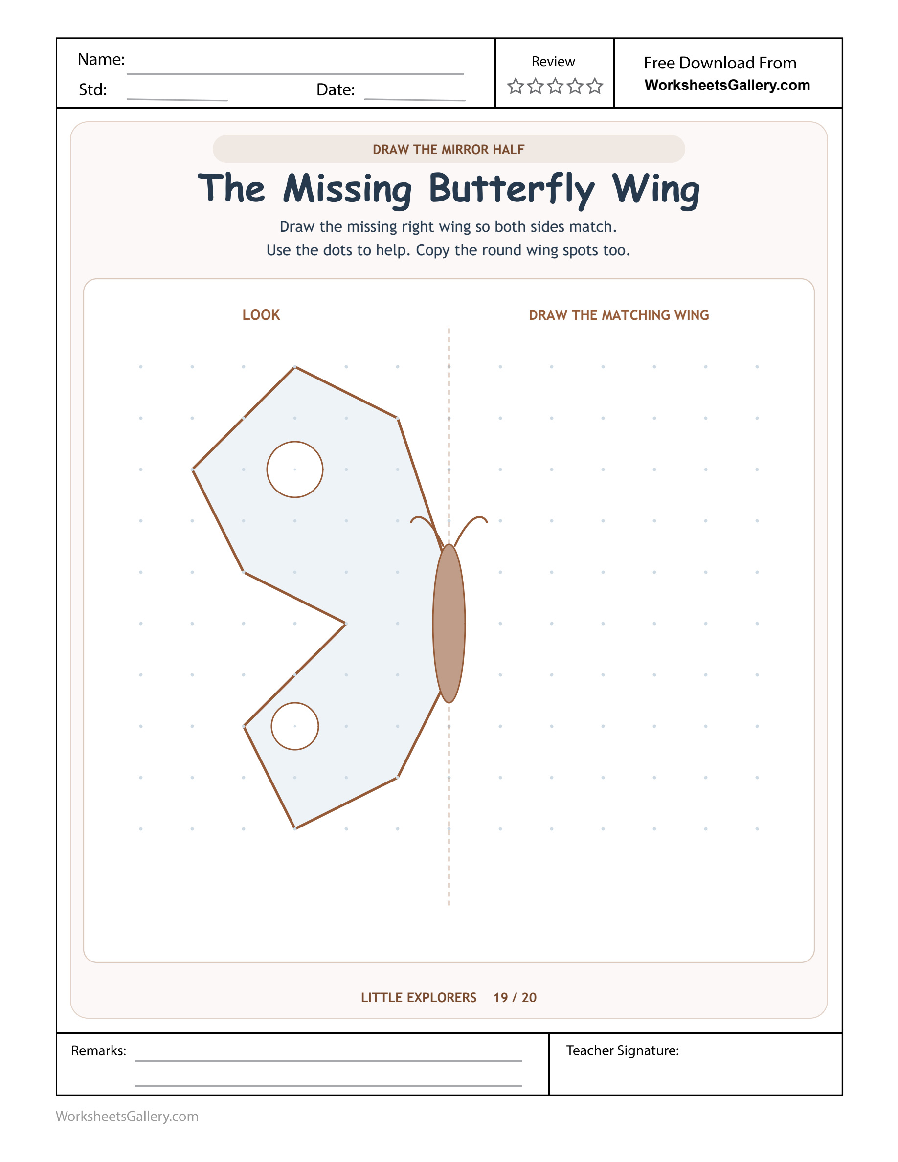 Butterfly Mirror Drawing: 2 Wonderful Matching Wings