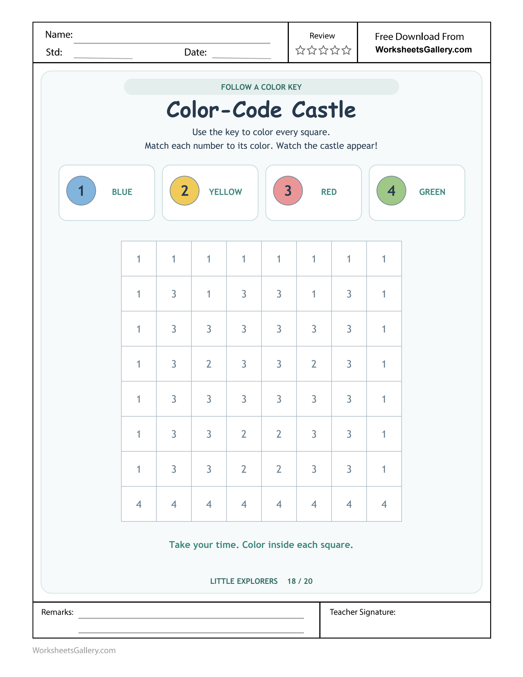 Castle Color Codes: 4 Amazing Number-Color Rules