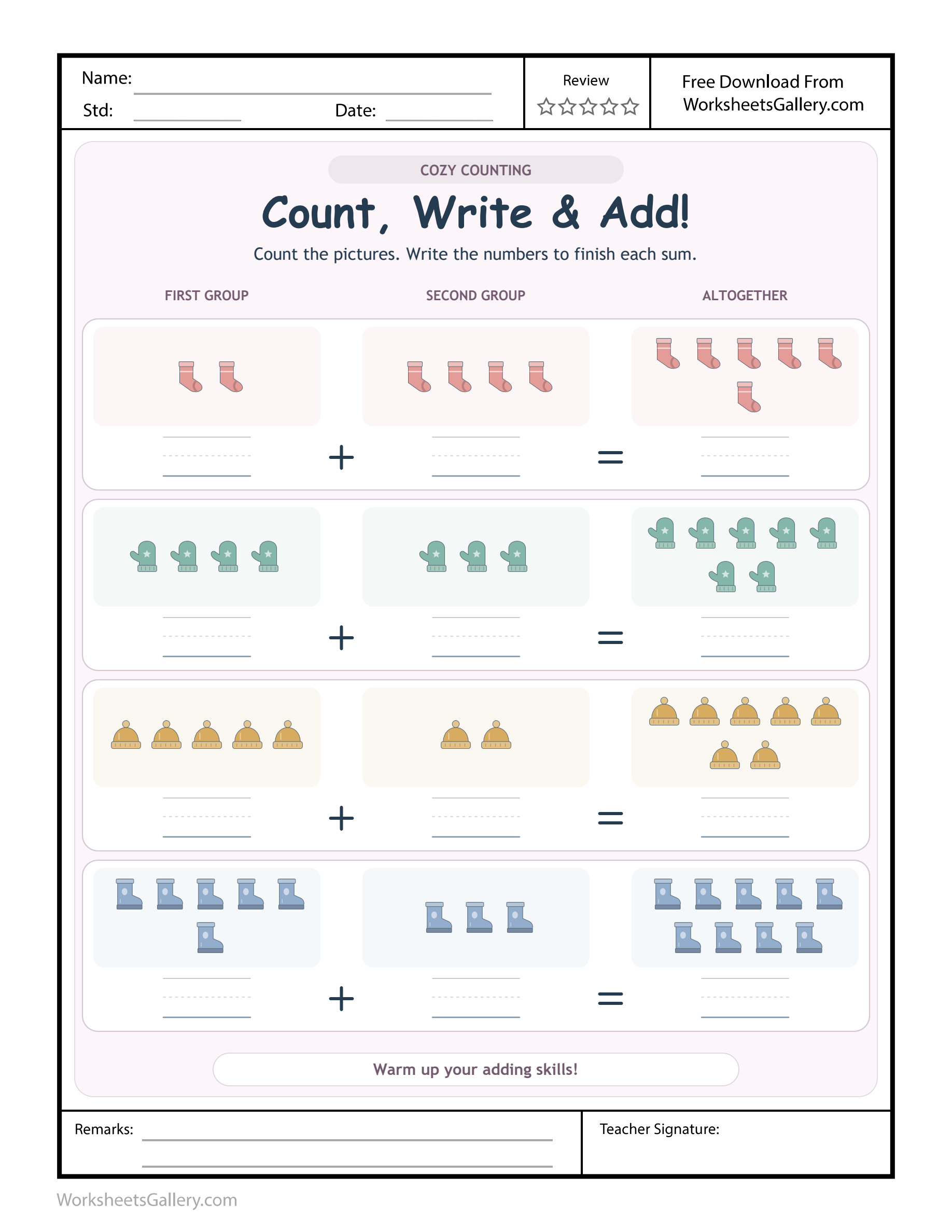 Cozy Addition Notes: 6 Powerful Single-Garment Games