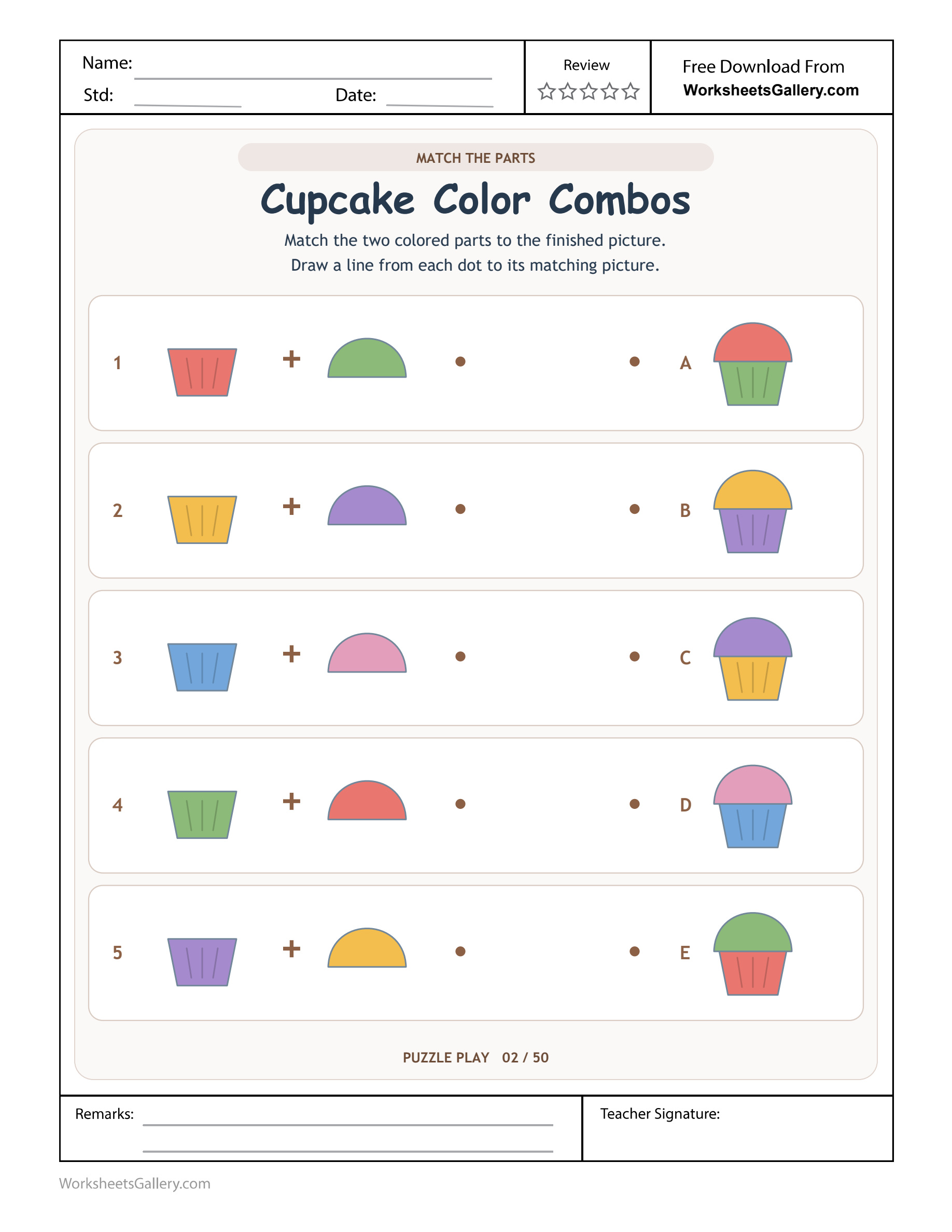 Cupcake Colour Puzzle: 5 Sweet Ways to Compare Parts