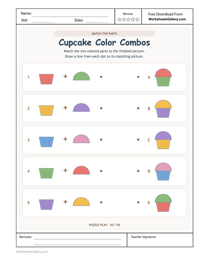 Cupcake Colour Puzzle: 5 Sweet Ways to Compare Parts
