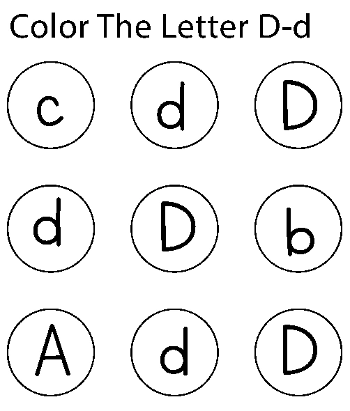 Nine-circle letter search arranged c d D, then d D b, then A d D