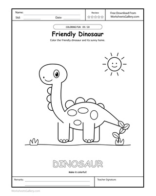 Dinosaur Color Plans: 4 Brilliant Sunny-Scene Games
