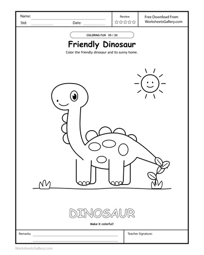 Dinosaur Color Plans: 4 Brilliant Sunny-Scene Games