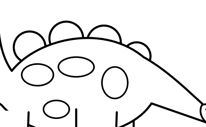 Oval spots across the dinosaur's rounded body