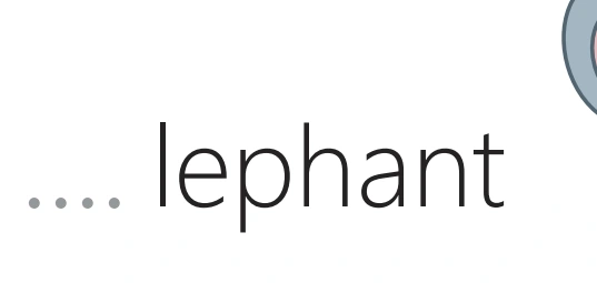 The beginning-letter space before lephant in the Ee word-completion task