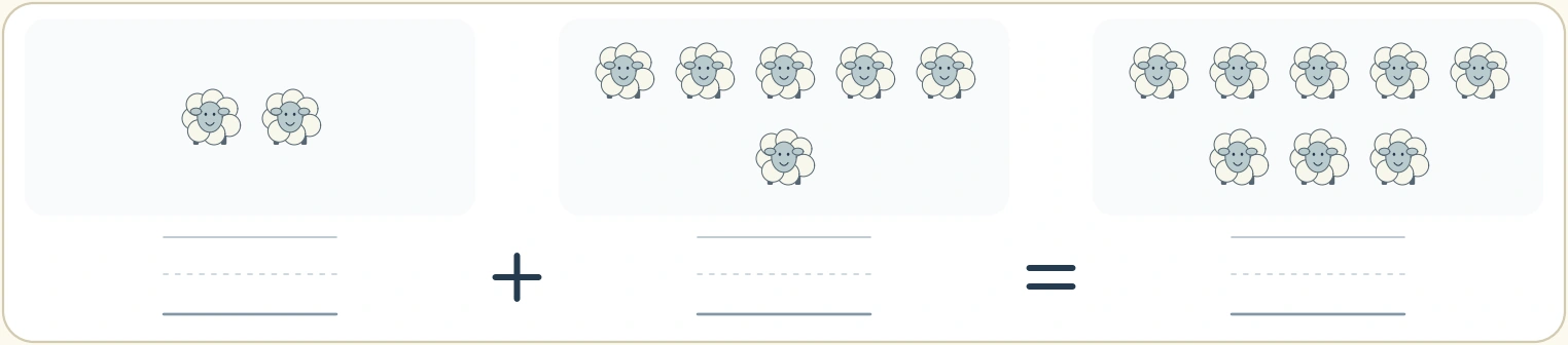 Keep all six incoming sheep in the farm story Two sheep and six sheep with eight sheep in the whole panel