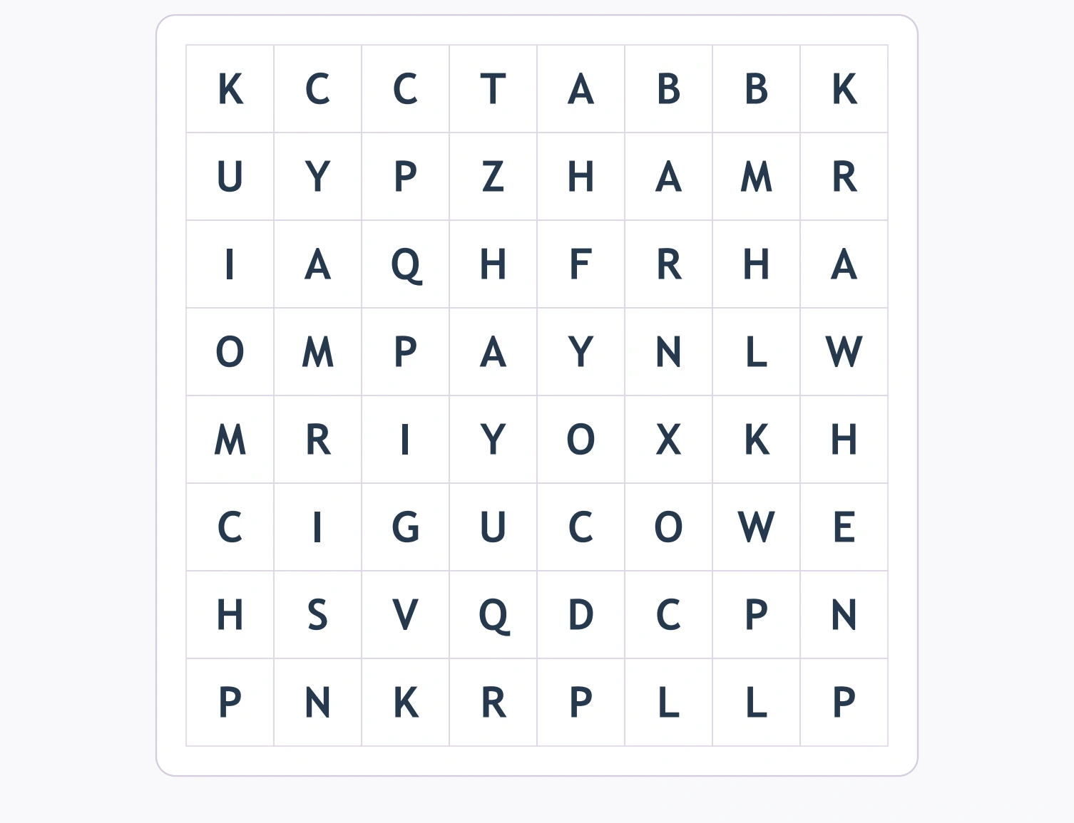All sixty-four farm-search cells remain visible within the eight-by-eight grid.