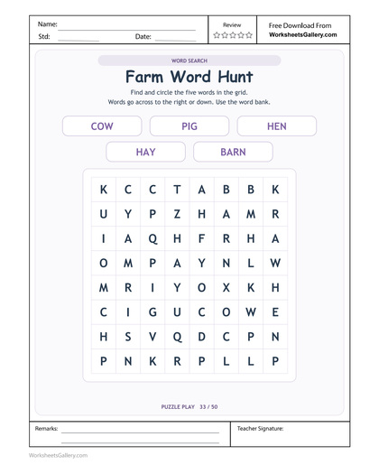 Farm Word Searching: 5 Clever Straight-Line Finds