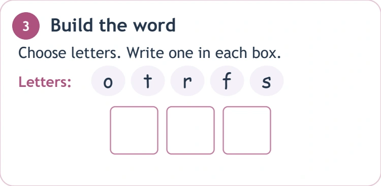Bank position differs from the required f-o-r order Choices o t r f s above three answer positions