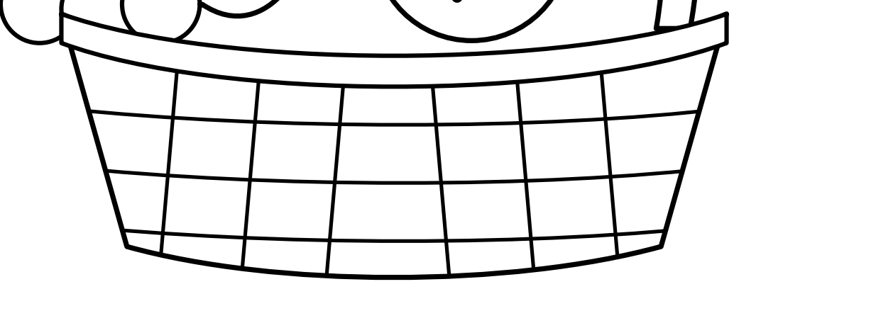 Basket base divided by crossing straight lines