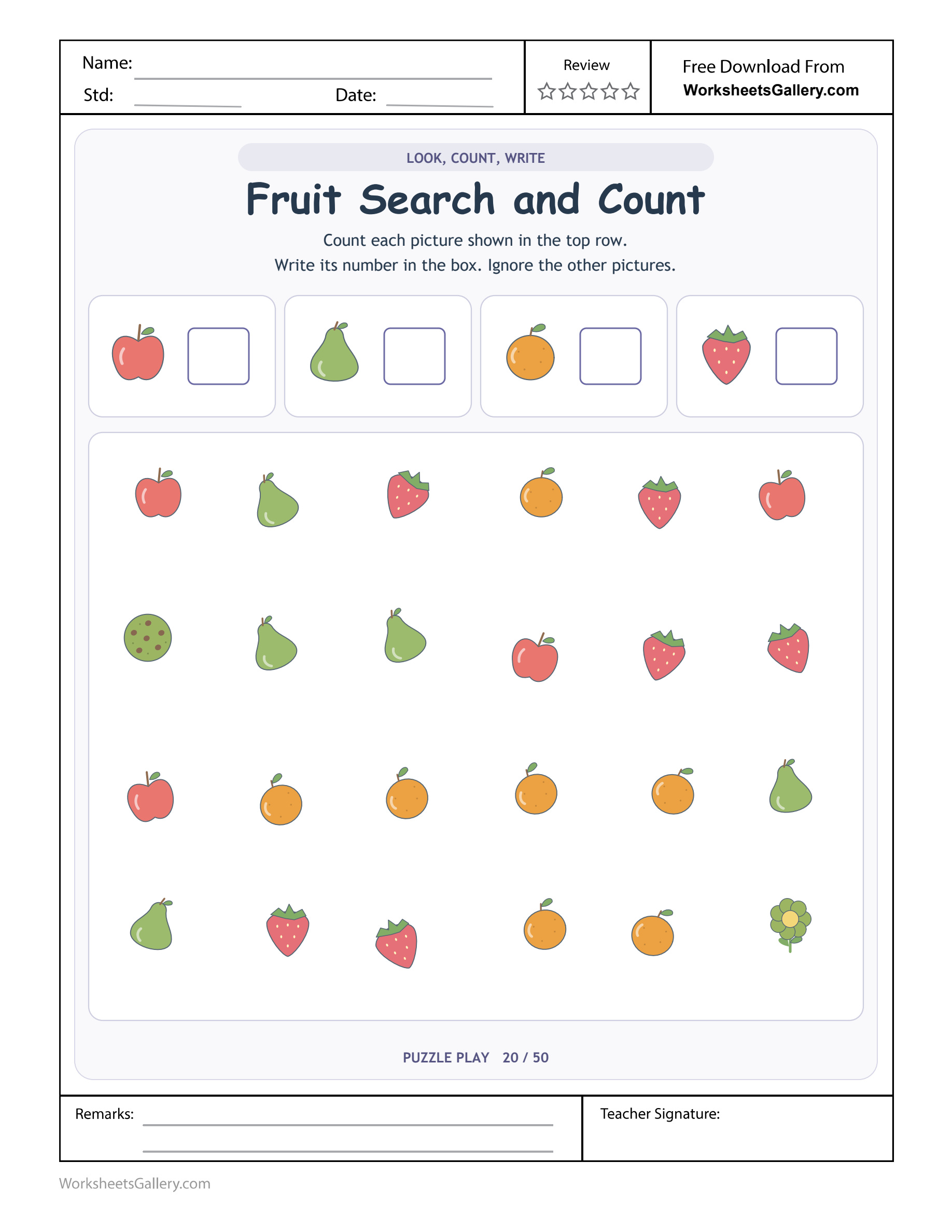 Fruit Search Totals: 4 Fresh Count-and-Check Challenges