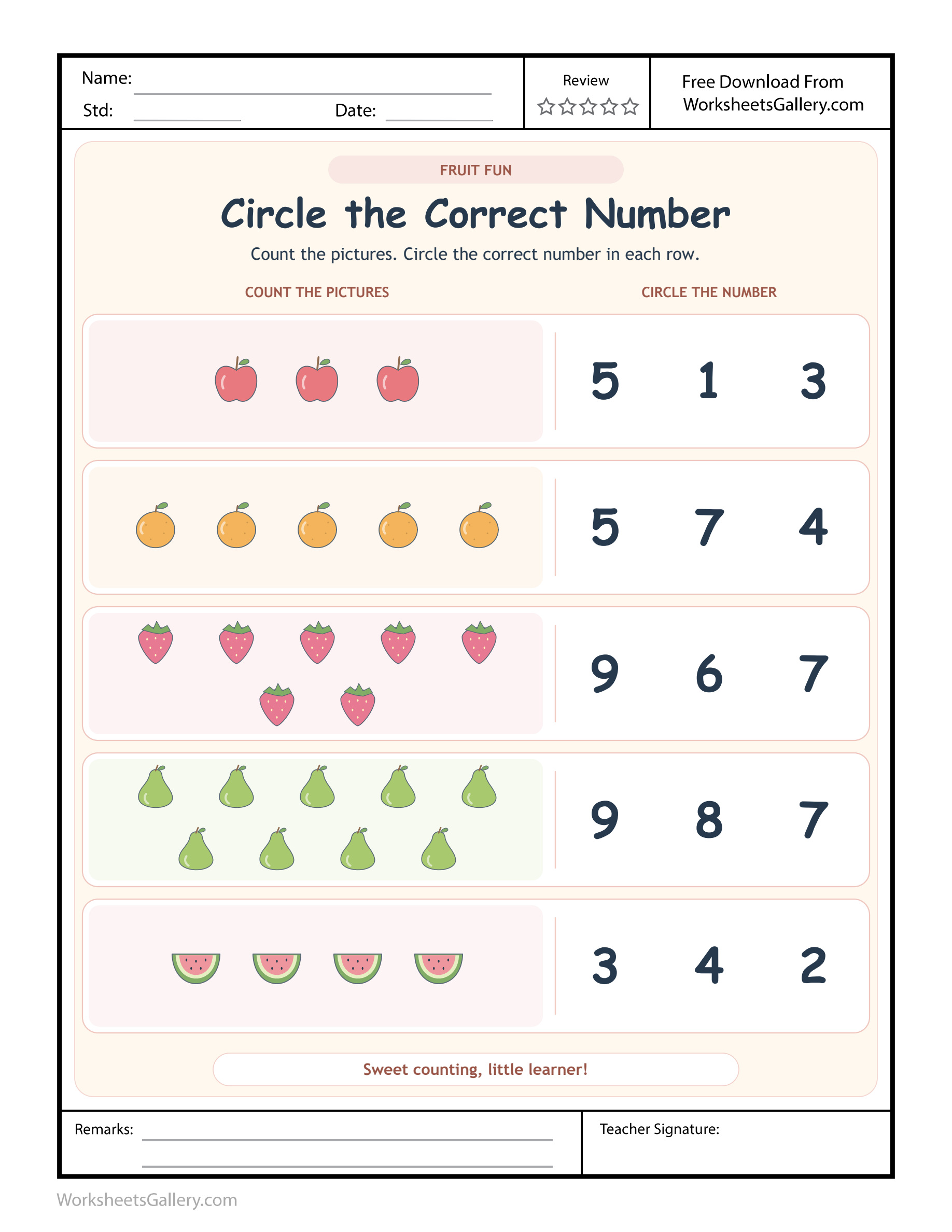 Fruit Number Choice: 5 Brilliant Market Counting Games