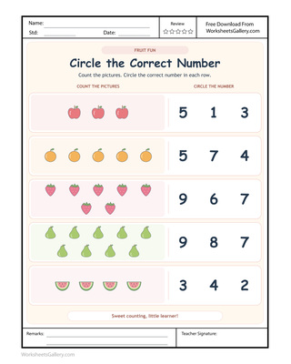 Fruit Number Choice: 5 Brilliant Market Counting Games