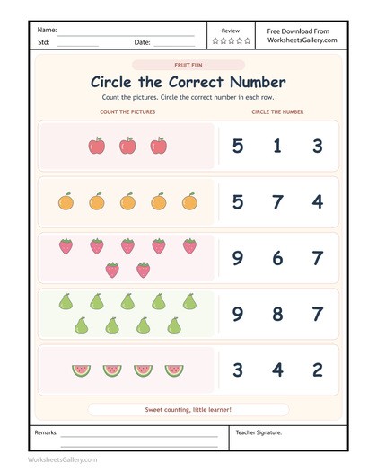 Fruit Number Choice: 5 Brilliant Market Counting Games