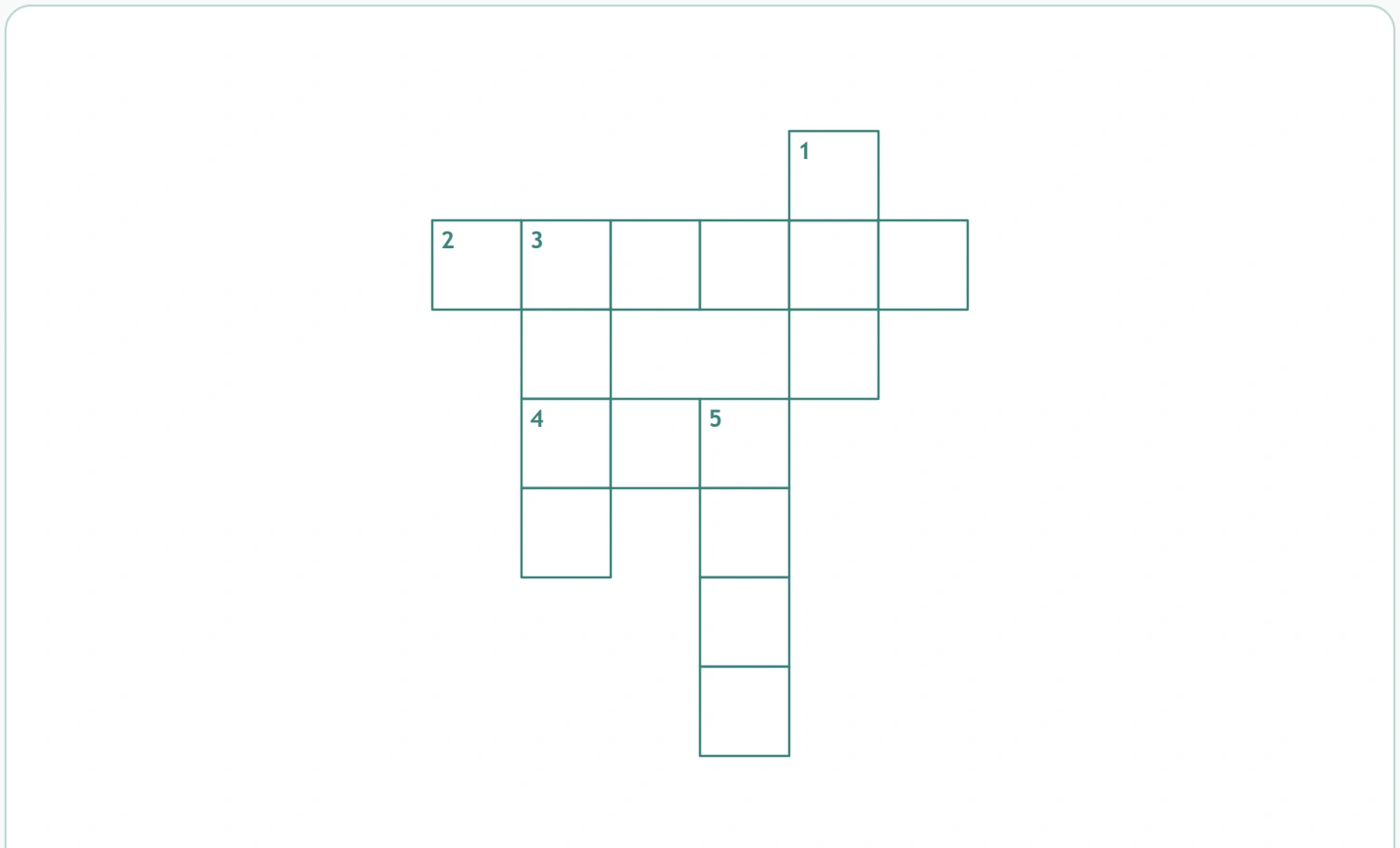 Garden Picture Crossword: garden grid view The garden crossword shows numbered across/down starts and shared empty squares.
