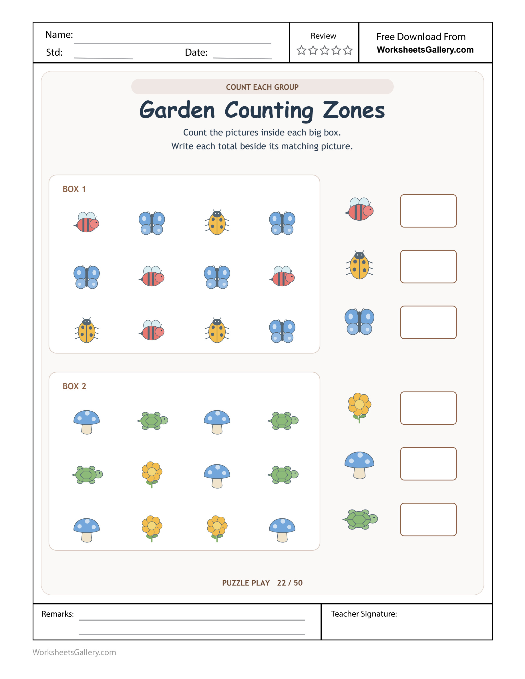 Garden Group Counting: 6 Bright Picture-Key Answers