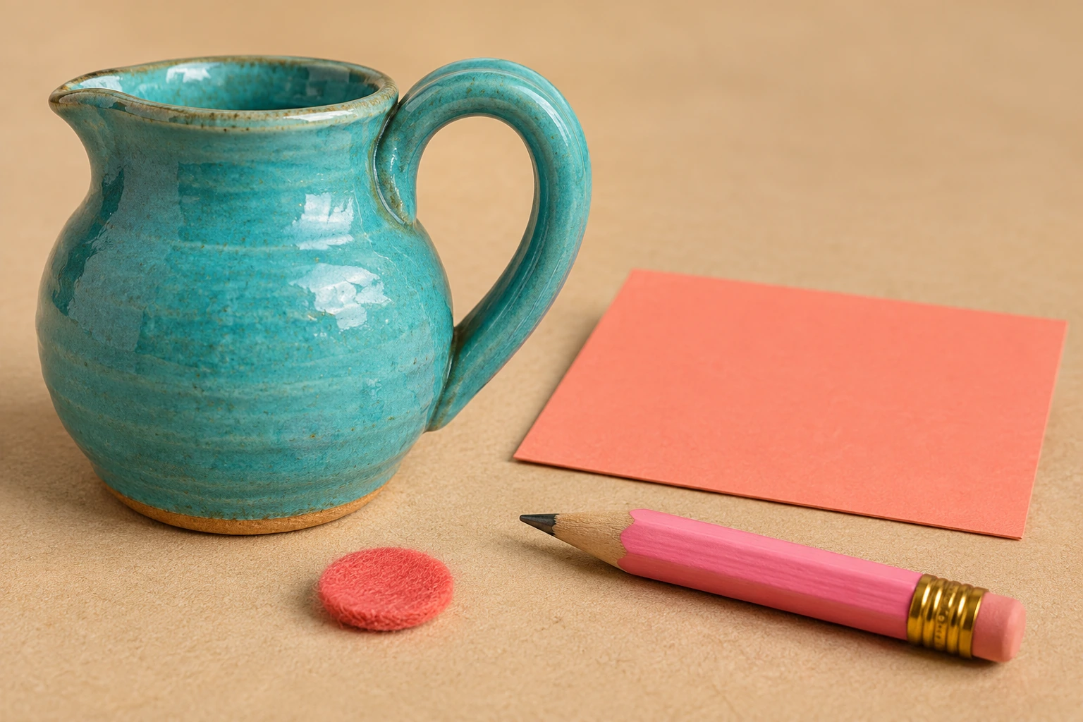 Handmade jug learning props with unprinted writing materials for a Jj story